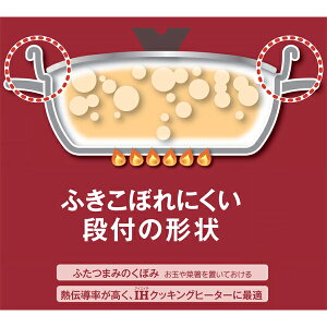ふきこぼれにくいホーロー卓上鍋18cmレッドDHTA1518RD【楽ギフ_包装】【02P24Oct15】
