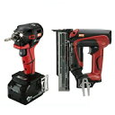 【MAX】マックス充電式インパクトドライバ【PJ-ID151R-B2C/1850A】(赤)(18V 5.0Ah)フルセット品&充電式フィニッシュネイラ【TJ-35FN1】(※本体のみ)