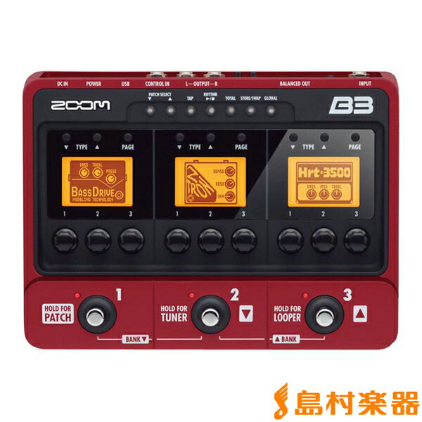 ZOOM / ズーム B3 Bass Effects & Amp Simulator ベース用エフェクター&アンプシュミレーター 【新品】