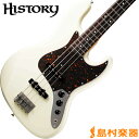 HISTORY TH-BJ4/R VWH(ビンテージホワイト) ジャズベース【ヘリテイジウッド】【サークルフレッティングシステム】【日本製】【KTSチタンサドル】 【ヒストリー THBJ4/R】