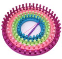 【訳あり品!】ニットクイックルーム 帽子が簡単に自分で作れる 編み機 編み針付き 赤ちゃんから大人まで 4つのサイズのセット 手作り プレゼントに オリジナル日本語訳作り方説明書付き 毛糸 編み物 キット 初心者 おもちゃ クリスマス こどもの日