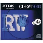 【TDK】 CD-RW 700MB 10mmケース1枚入 CD-RW80S