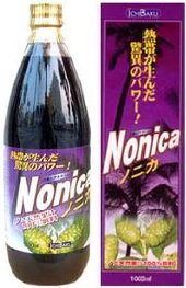 ノニジュース 1本3,600円ノニジュースクック産ノニ果実を一滴の水も加えないで熟成発酵させた100％原液ノニジュースです。常温、冷蔵便のみでのお届けです