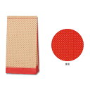 紙袋/シモジマ 角底袋 ピンドット レッド No.6 100枚