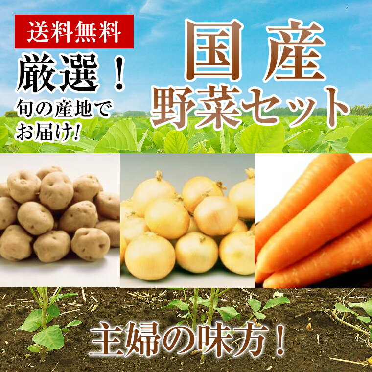 【主婦の味方】国産野菜セット約18K詰！【じゃがいも7K＆玉葱7K＆人参4Kセット】【送料…...:shin-ei-seika:10001408