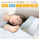 敷きパッド 西川 シングル 100×205cm オールシーズン フランネル&リップル リバーシブル敷きパッド 無地 カラー GY ベッドパッド ベットパッド 敷パッド やわらか 洗える 新生活 丸洗いOK 車中泊 ふっくら 年中使える 両面使える 西川 nishikawa 昭和西川