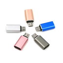 【2個セット】 変換アダプタ 5色 Type-C to Micro USB アルミ製