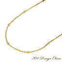 チェーン イエローゴールド K18 k18 18金 デザインチェーン 地金チェーン 40cm ゴールドチェーン グリッター 品質保証書付 ケース付 送料無料 アクセサリー ジュエリー 人気 おすすめ カジュアル トレンド プレゼント ギフト 記念日