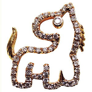 卒業式 メンズブローチ 馬 男性用 うま ピンズ ホース ラベルピン ダイヤモンド K18 メンズジュエリー