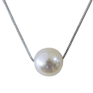 【はじめてのお客様限定】真珠:パール:スルーネックレス:あこや本真珠:7-7.5mm:ホワイトゴールド:K10WG