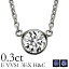 Pt ダイヤモンド ネックレス 一粒 “Bezel(ベゼル)” 0.3ct E VVS1 3EX H&C 鑑定書付 0.3カラット