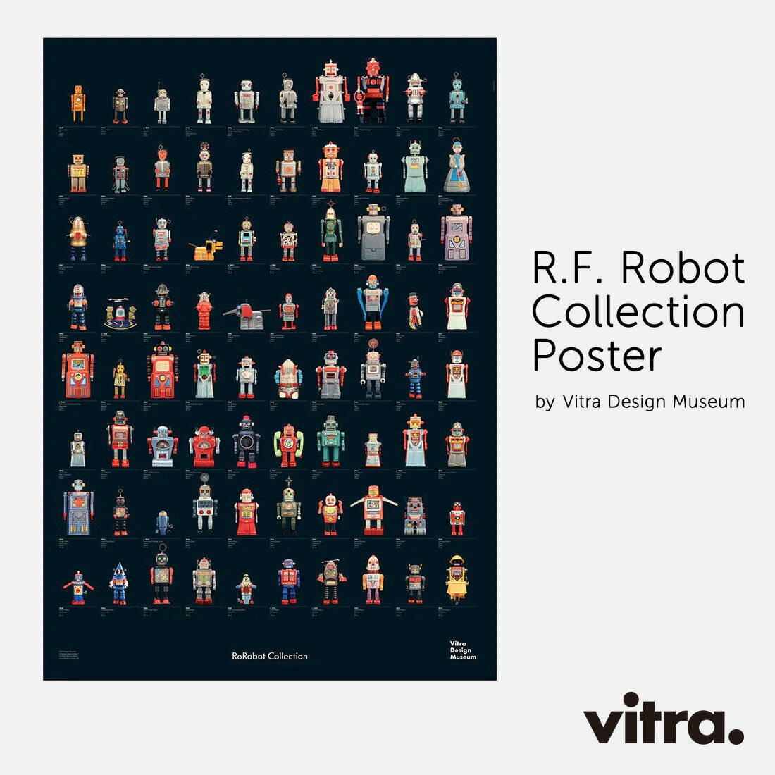 <strong>vitra</strong> Design Museum ロボットコレクションポスター Robot Collection Poster ヴィトラデザインミュージアム 北欧 単品 フレーム アート