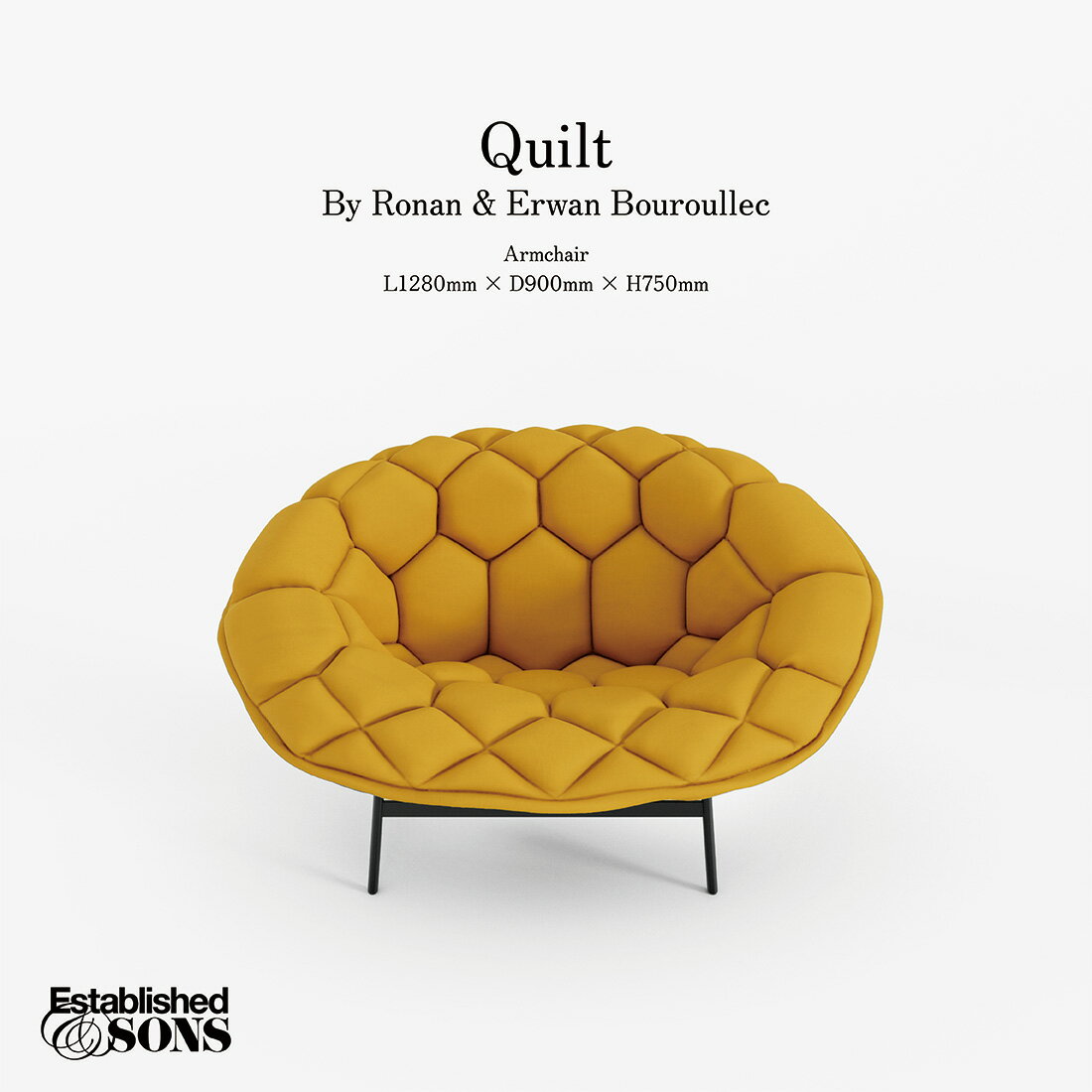 【店舗クーポン発行中】Established&Sons Quilt キルト L1280 Ronan&Erwan Bouroullec ロナン エルワン ブルレック チェア 椅子 受注生産品