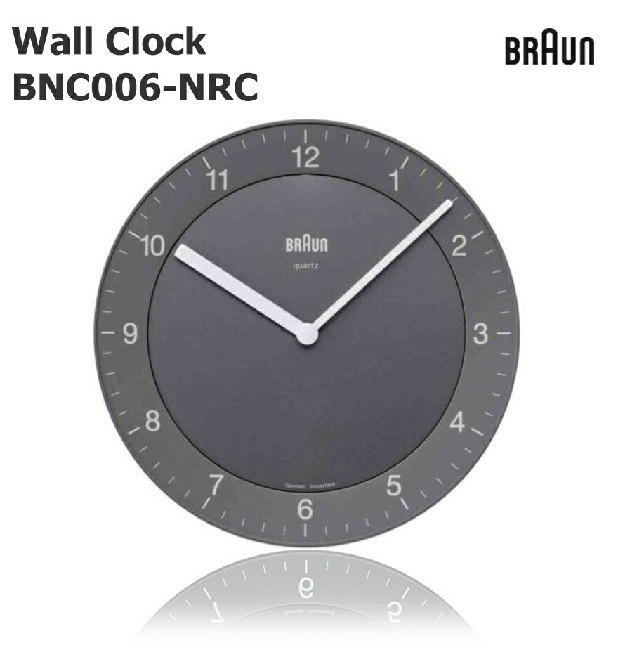 【BRAUN】Wall Clock BNC006-NRC【ブラック】 BRAUN /ブラウン/壁掛け時計/ウォッチ/WATCH/北欧/デンマーク/ローゼンダール/LED/アラーム【コンビニ受取対応商品】【RCP】