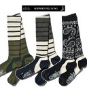【ANDSOX アンドソックス】SUPPORT PILE LONG高性能ハイソックス 靴下 ハイソックス 女性用 男性用 日本製 ボーダー アーミー ペイズリー ストライプ【コンビニ受取対応商品】【RCP】