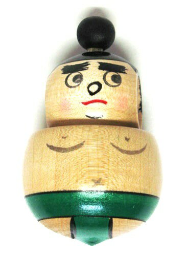 日本おもちゃ　郷土玩具　独楽伝統こま　木地おもちゃ　大相撲相撲独楽　力士独楽(こま)　全3…...:shiranui:10001660