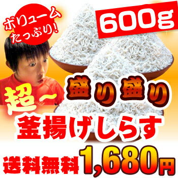 【半額以下】【タイムセール】【53％OFF】【送料無料】超盛り盛り釜揚げしらす600g!【smtb-k】【w1】【楽ギフ_包装】【楽ギフ_のし】 【YDKG-k】【敬老の日】【ギフト】：しらす家しまじ