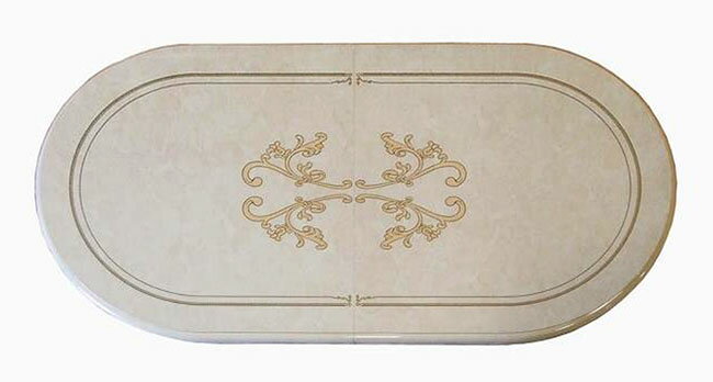 【開梱設置・送料無料】イタリア サルタレッリ社 フローレンス 伸長式ダイニングテーブル アイボリー アンティーク調 ドローリーフテーブル ダイニング 白家具 クラシック調家具 エレガント おしゃれ ※北海道・沖縄・離島は別途送料お見積り