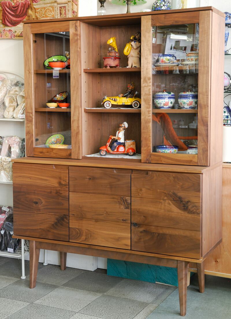 【開梱設置無料・送料無料】【即納可!!】新入荷しました♪国産家具1200ドアキャビネット食器棚