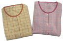 【送料無料】レディスチェックパジャマ半袖・6分丈（ピンク、イエロー）M、L （綿100% サッカー素材）【あす楽対応】