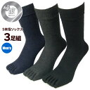 銀マジック抗菌消臭 5本指銀イオン靴下 3足組 男性用 No...