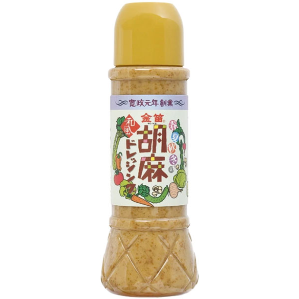 【全商品ポイント最大14倍　8月20日　9：59マデ】金笛　胡麻ドレッシング（390ml）【笛木醤油】