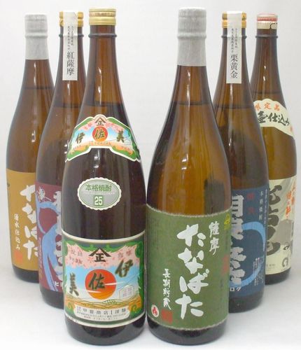 【送料無料】【限定】厳選いも焼酎1800ml×6本(伊佐美・古酒たなばた・無濾過たなばた・兵六栗黄金・兵六紅薩摩・鷲尾)