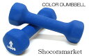 カラーダンベル1kg両腕用2個セット!トータル2Kg