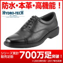 ハイドロテック ビジネスシューズ HYDRO TECH ブルーコレクション HD1325 メンズ靴 靴 シューズ 3E ビジネスシューズ 防水 本革 内羽根 ストレートチップ 軽量 軽い ビジネス 通勤 仕事 衝撃吸収 滑りにくい 雨の日 大きいサイズ 対応 28.0cm ブラック