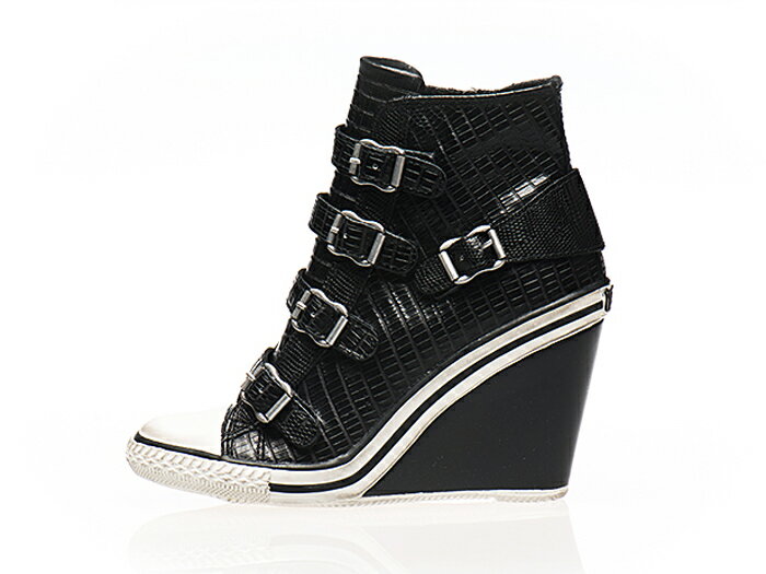 ≪メーカー取り寄せ商品≫ [アッシュ] ASH THELMA WEDGE SNEAKER テルマ ウェッジ インヒール スニーカー BLACK #87464-001