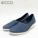 ECCO エコー 217233 マリンブルー(レディース)甲薄タイプのスリッポンシューズ天然皮革コンフォートシューズ「靴」