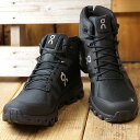 【サイズ交換片道送料無料】On オン スニーカー クラウドロック ウォータープルーフ M Cloud Rock Waterproof (23.99854 FW19) メンズ 防水 ミッドカット トレッキングシューズ 靴 オールブラック ブラック系