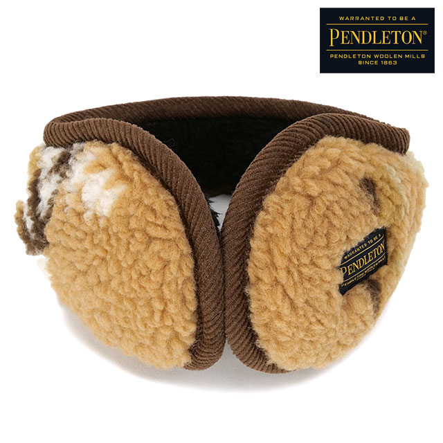 ペンドルトン PENDLETON ボアイヤーマフ [PDT-000-253024 FW25] BOA EAR MUFF メンズ・レディース フリース耳当て イヤーマフラー 防寒 ジャガードボア BEIGE 正規取扱店