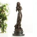 ブロンズ 女性 銅像 『 秘め事 』 人形 彫刻家 林良慶 置物 オブジェ 美人 エロティシズム 官能 通販 販売