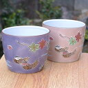 京焼 清水焼 交趾雲錦おしどりペア蕎麦猪口 昇峰