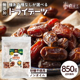 選べる ドライ<strong>デーツ</strong> 850g 種なし 種あり 砂糖不使用 [ <strong>無添加</strong> 無塩 無油 <strong>デーツ</strong> ドライフルーツ ナツメヤシ おやつ おつまみ 大容量 美容 健康 ポイント消化 ギフト ]【全国どこでも送料無料】