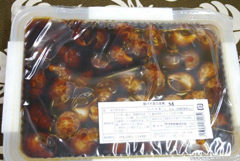 【送料無料】バイ貝うま煮（業務用）1．5kg×6袋【smtb-TD】【saitama】【s…...:shokuzai-market:10000568