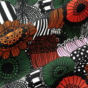 マリメッコ marimekko ファブリック生地 ピエニシイルトラプータルハ (136 ホワイト×エンジ系マルチ) 10cm単位カット販売 067914 136 Cotton fabric Pieni siirtolapuutarha