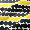 マリメッコ marimekko ファブリック生地 ラシィマット （191 ブラック×グレー×イエロー） 10cm単位カット販売 063280 191 Cotton fabric RASYMATTO