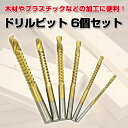 ドリルビット 6個セット 木工ドリル 切削工具 木材工具 木材加工 アルミ加工 プラスチック板加工 丸穴加工 溝加工 鋸刃【ゆうパケットで送料無料】◇ALW-QST-3-8MM