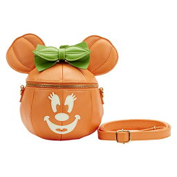 ラウンジフライ アメリカ 日本未発売 バッグ コラボ Loungefly Disney Glow Face Pumpkin Minnie Figural Crossbody Bag Orangeラウンジフライ アメリカ 日本未発売 バッグ コラボ