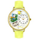 腕時計 気まぐれなかわいい プレゼント クリスマス ユニセックス WHIMS-G0150014 【送料無料】Whimsical Watches Unisex G0150014 Bird Watching Yellow Leather Watch腕時計 気まぐれなかわいい プレゼント クリスマス ユニセックス WHIMS-G0150014