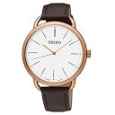 セイコー 腕時計 レディース SUR234 Seiko Women's 38.4mm Brown Leather Band Steel Case Hardlex Crystal Quartz White Dial Analog Watch SUR234セイコー 腕時計 レディース SUR234