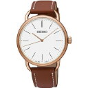 セイコー 腕時計 レディース SUR238 Seiko Women's 35mm Brown Leather Band Steel Case Hardlex Crystal Quartz White Dial Analog Watch SUR238セイコー 腕時計 レディース SUR238