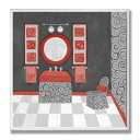 壁飾り インテリア タペストリー 壁掛けオブジェ 海外デザイン WRP-998 The Stupell Home Decor Collection Black, Red and White Vanity Bathroom Wall Plaque壁飾り インテリア タペストリー 壁掛けオブジェ 海外デザイン WRP-998