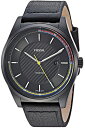 フォッシル 腕時計 メンズ 【送料無料】Fossil Men's Mathis Stainless Steel Quartz Watch with Leather Calfskin Strap, Black, 21.35 (Model: FS5423)フォッシル 腕時計 メンズ