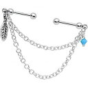 ボディキャンディー ボディピアス アメリカ 日本未発売 ウォレット Body Candy Steel Blue Drop Feather Double Helix Earring Industrial Barbell Created with Swarovski Crystalsボディキャンディー ボディピアス アメリカ 日本未発売 ウォレット