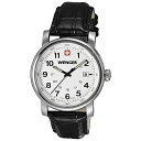 腕時計 ウェンガー スイス レディース 【送料無料】Wenger Urban Classic Silver Sunray Textured Dial, Black Leather Strap 1041.102腕時計 ウェンガー スイス レディース