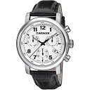 腕時計 ウェンガー スイス メンズ 腕時計 【送料無料】Wenger 01.1043.109 Black Leather Chronograph Men's Watch腕時計 ウェンガー スイス メンズ 腕時計