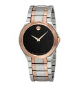 腕時計 モバード メンズ 【送料無料】Movado Black Dial Two-Tone Men's Watch 0607083腕時計 モバード メンズ
